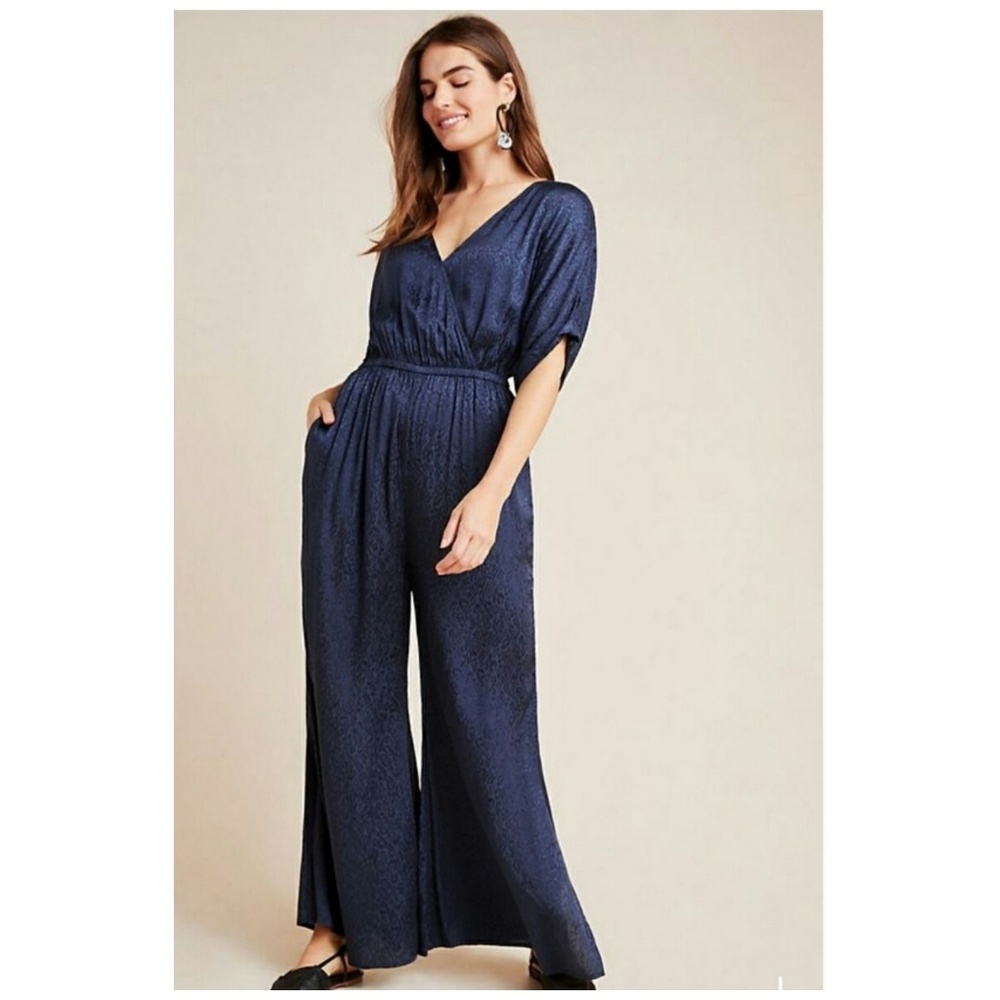 - Anthropologie/Maeve Blue One Piece Jumpsuit